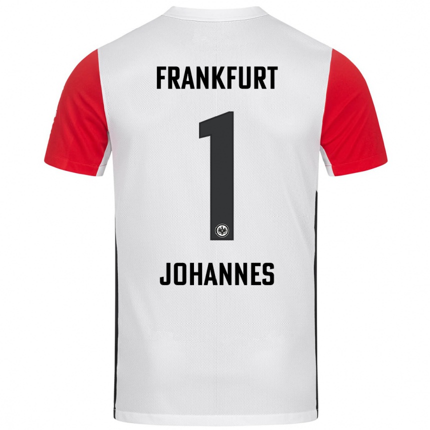 Niño Fútbol Camiseta Stina Johannes #1 Blanco Rojo 1ª Equipación 2024/25 México