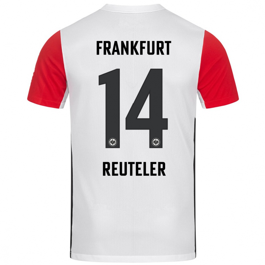 Niño Fútbol Camiseta Geraldine Reuteler #14 Blanco Rojo 1ª Equipación 2024/25 México