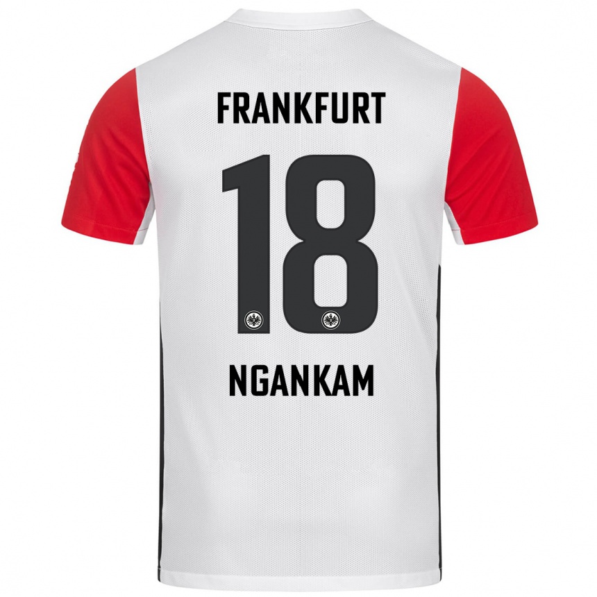 Niño Fútbol Camiseta Jessic Ngankam #18 Blanco Rojo 1ª Equipación 2024/25 México