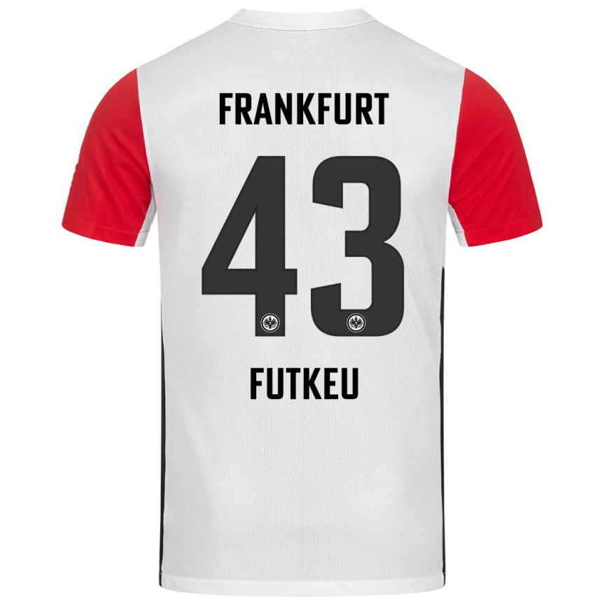 Niño Fútbol Camiseta Noel Futkeu #43 Blanco Rojo 1ª Equipación 2024/25 México