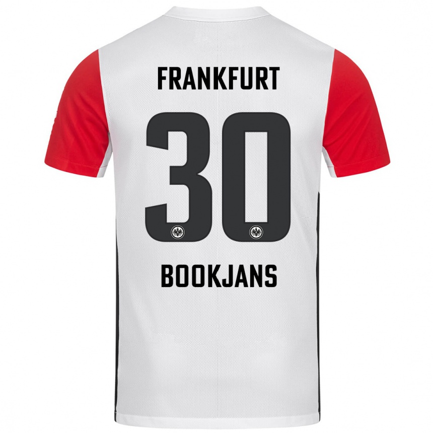 Niño Fútbol Camiseta Jakob Bookjans #30 Blanco Rojo 1ª Equipación 2024/25 México