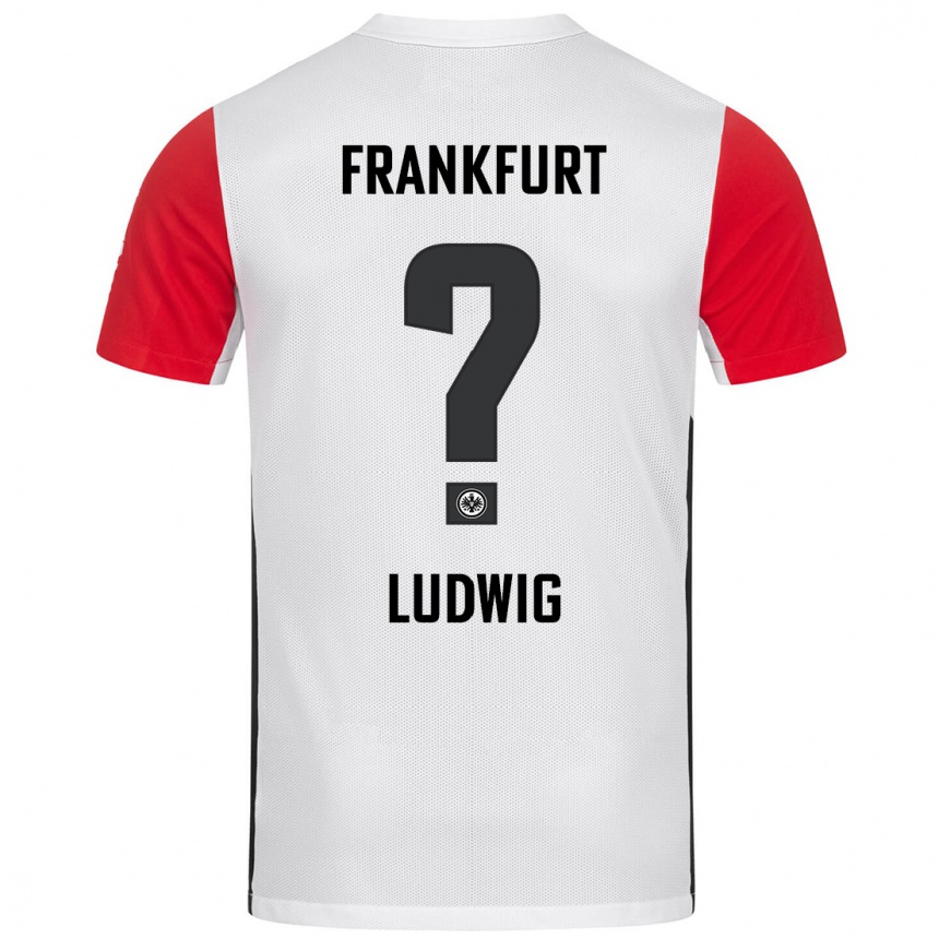 Niño Fútbol Camiseta Finn Ludwig #0 Blanco Rojo 1ª Equipación 2024/25 México