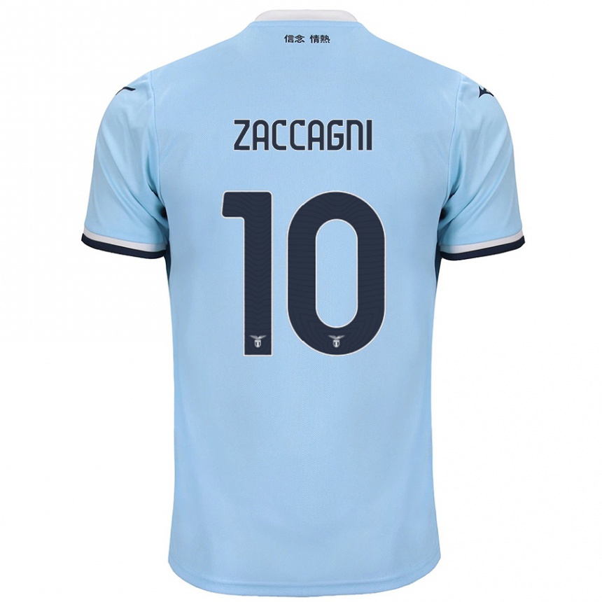 Niño Fútbol Camiseta Mattia Zaccagni #10 Azul 1ª Equipación 2024/25 México