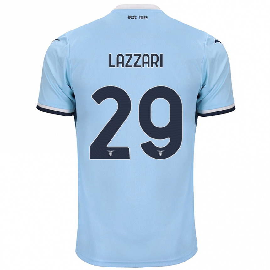 Niño Fútbol Camiseta Manuel Lazzari #29 Azul 1ª Equipación 2024/25 México