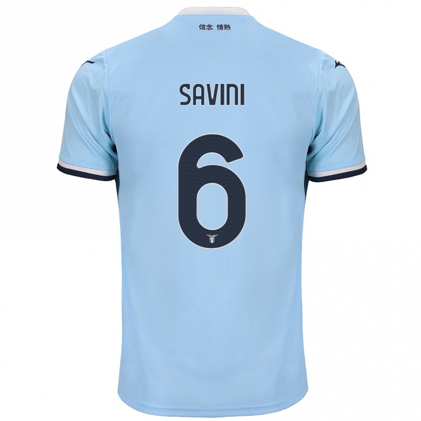 Niño Fútbol Camiseta Federica Savini #6 Azul 1ª Equipación 2024/25 México