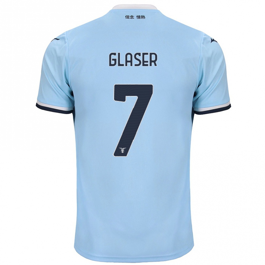 Niño Fútbol Camiseta Julia Glaser #7 Azul 1ª Equipación 2024/25 México