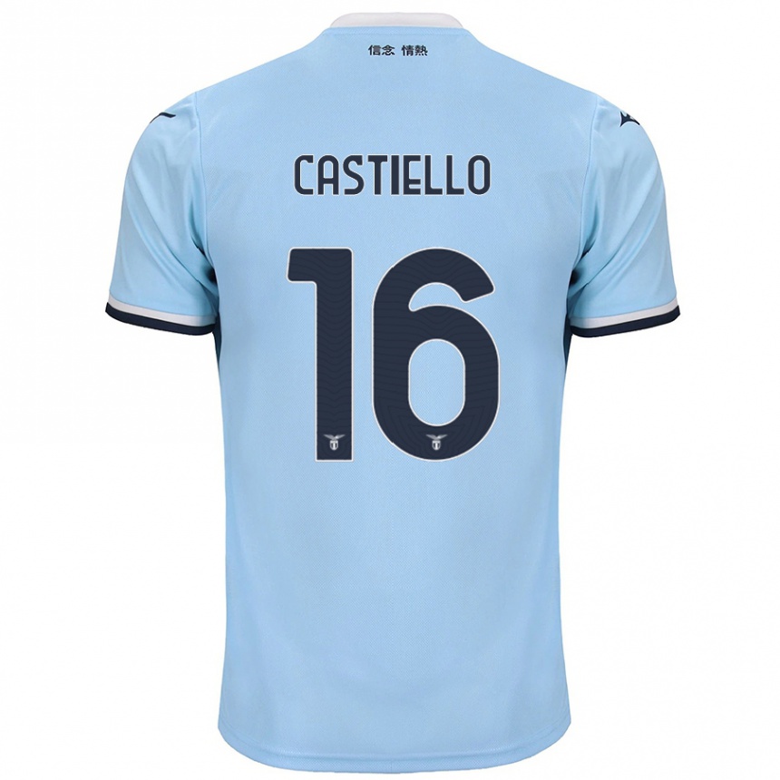 Niño Fútbol Camiseta Antonietta Castiello #16 Azul 1ª Equipación 2024/25 México