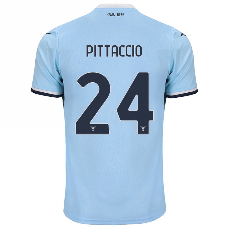 Niño Fútbol Camiseta Francesca Pittaccio #24 Azul 1ª Equipación 2024/25 México