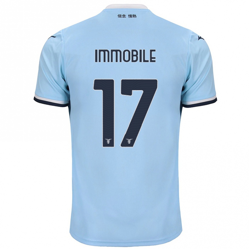 Niño Fútbol Camiseta Ciro Immobile #17 Azul 1ª Equipación 2024/25 México