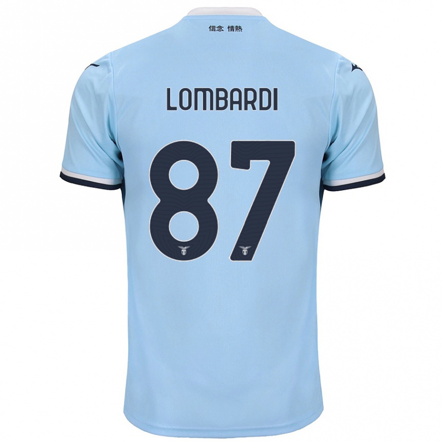 Niño Fútbol Camiseta Cristiano Lombardi #87 Azul 1ª Equipación 2024/25 México