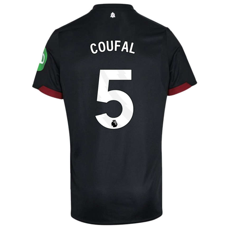 Niño Fútbol Camiseta Vladimir Coufal #5 Negro Blanco 2ª Equipación 2024/25 México