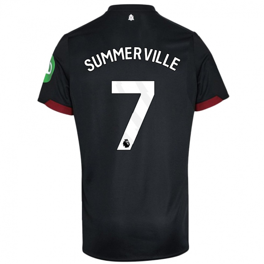 Niño Fútbol Camiseta Crysencio Summerville #7 Negro Blanco 2ª Equipación 2024/25 México