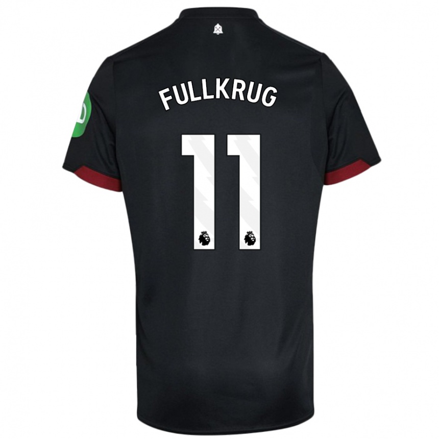 Niño Fútbol Camiseta Niclas Füllkrug #11 Negro Blanco 2ª Equipación 2024/25 México