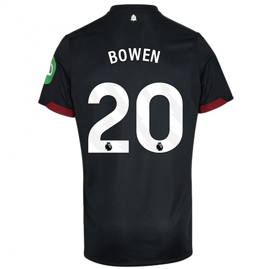 Niño Fútbol Camiseta Jarrod Bowen #20 Negro Blanco 2ª Equipación 2024/25 México