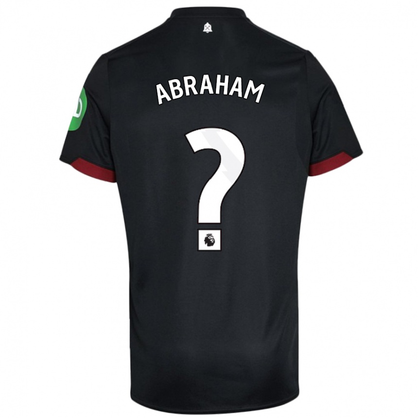 Niño Fútbol Camiseta Dondre Abraham #0 Negro Blanco 2ª Equipación 2024/25 México