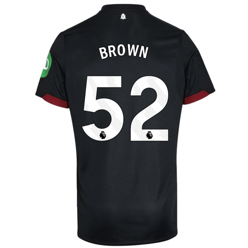 Niño Fútbol Camiseta Luis Brown #52 Negro Blanco 2ª Equipación 2024/25 México