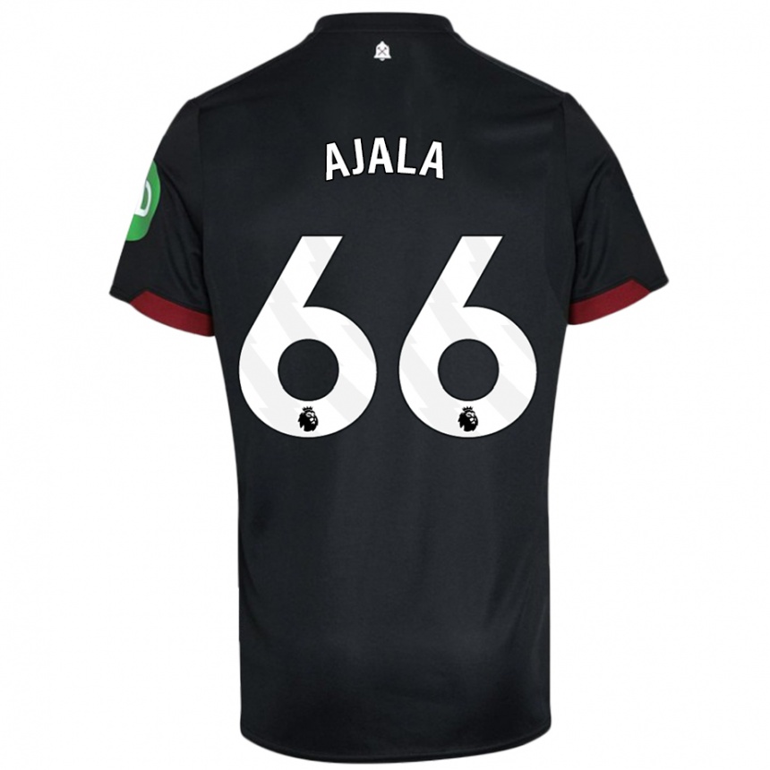 Niño Fútbol Camiseta Joshua Ajala #66 Negro Blanco 2ª Equipación 2024/25 México