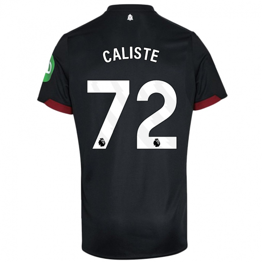 Niño Fútbol Camiseta Gabriel Caliste #72 Negro Blanco 2ª Equipación 2024/25 México