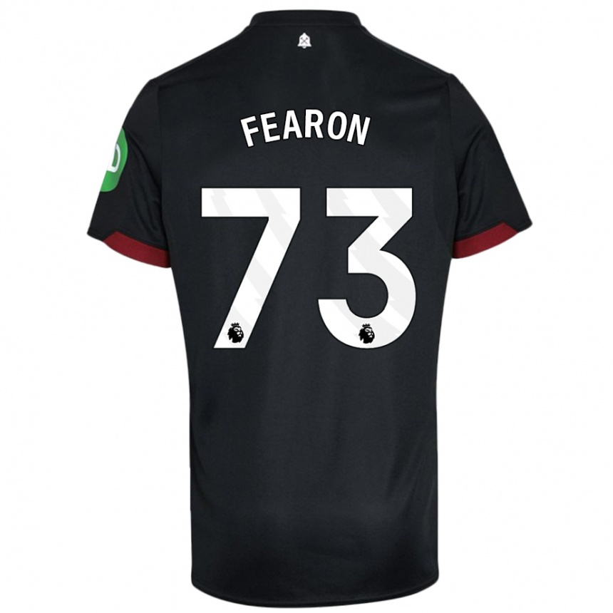 Niño Fútbol Camiseta Preston Fearon #73 Negro Blanco 2ª Equipación 2024/25 México