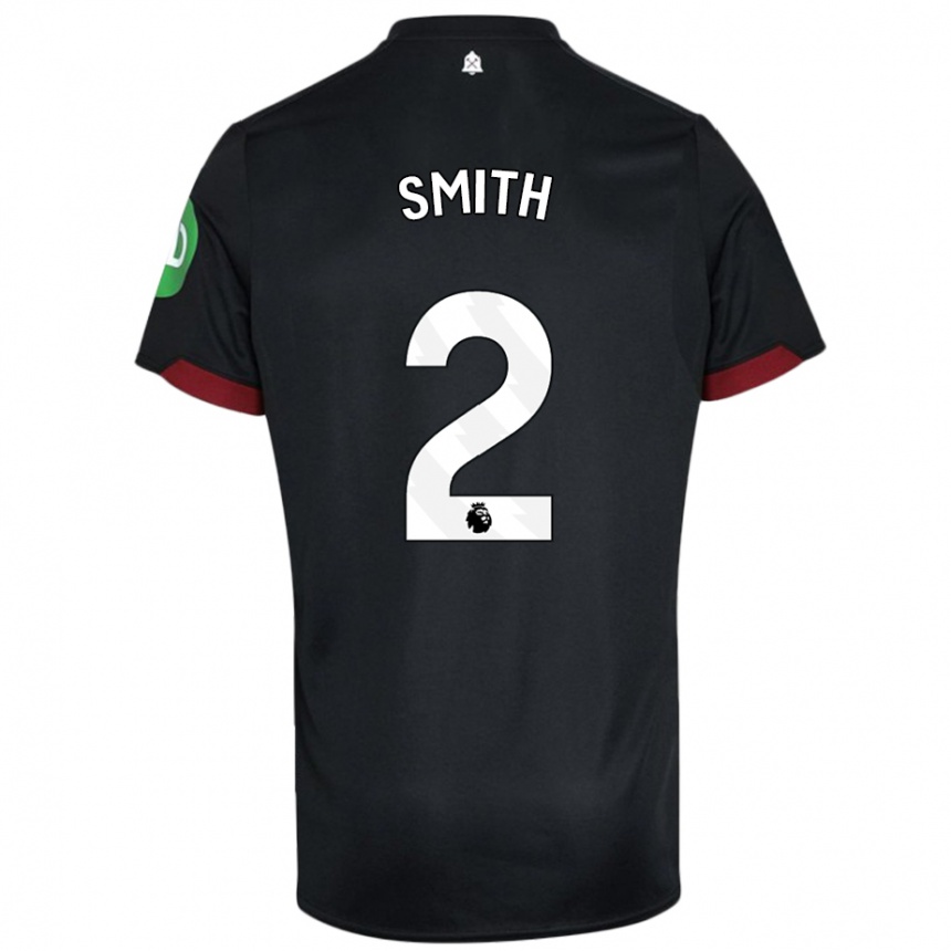 Niño Fútbol Camiseta Kirsty Smith #2 Negro Blanco 2ª Equipación 2024/25 México