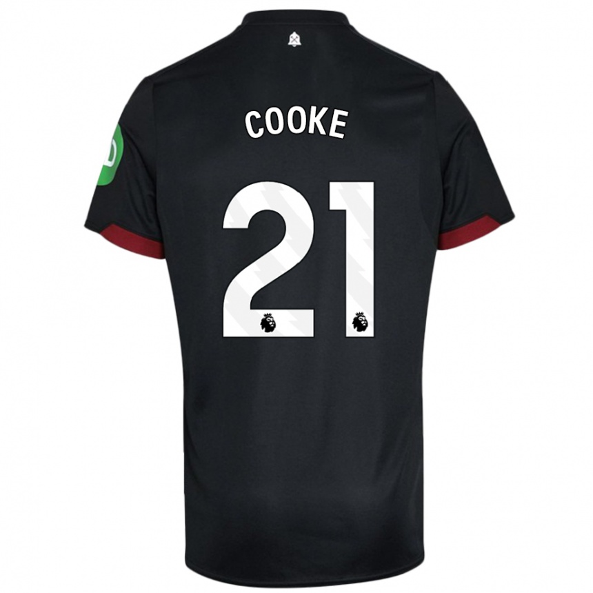 Niño Fútbol Camiseta Shannon Cooke #21 Negro Blanco 2ª Equipación 2024/25 México