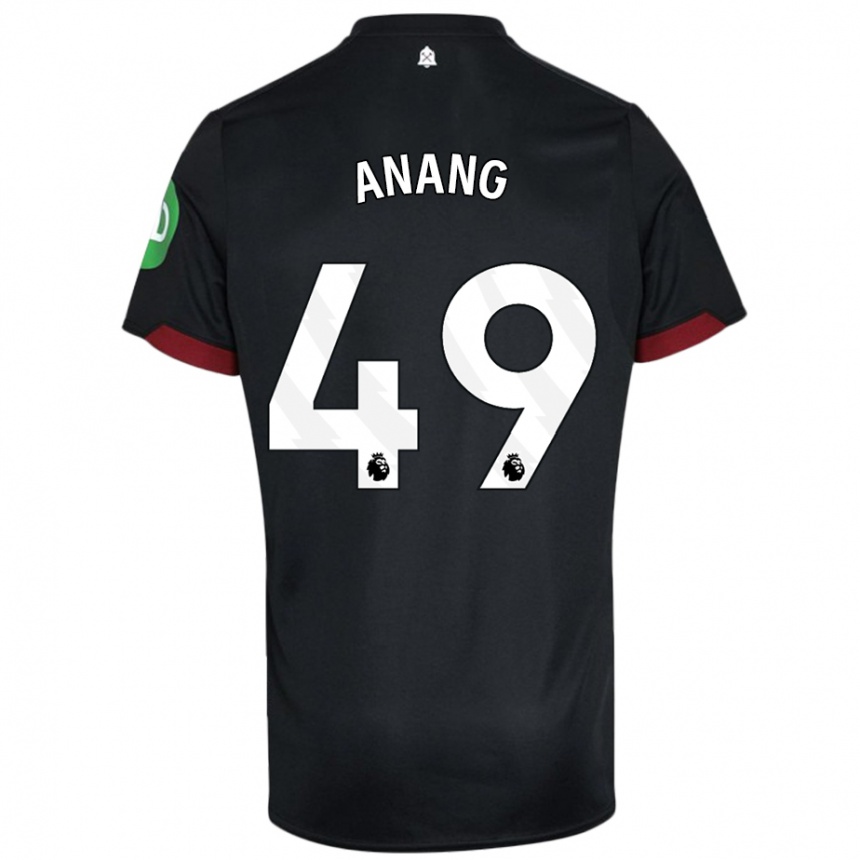 Niño Fútbol Camiseta Joseph Anang #49 Negro Blanco 2ª Equipación 2024/25 México