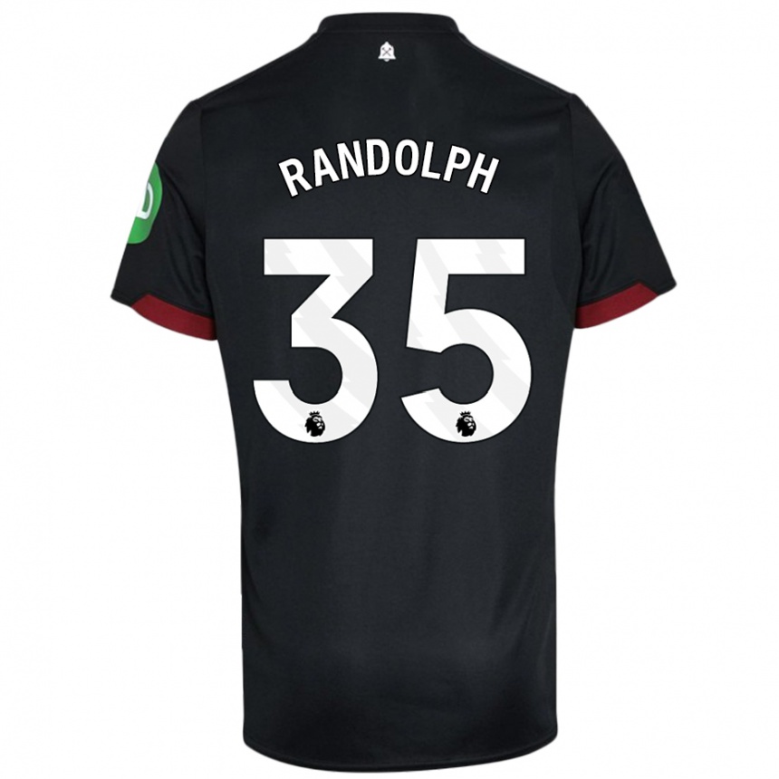 Niño Fútbol Camiseta Darren Randolph #35 Negro Blanco 2ª Equipación 2024/25 México