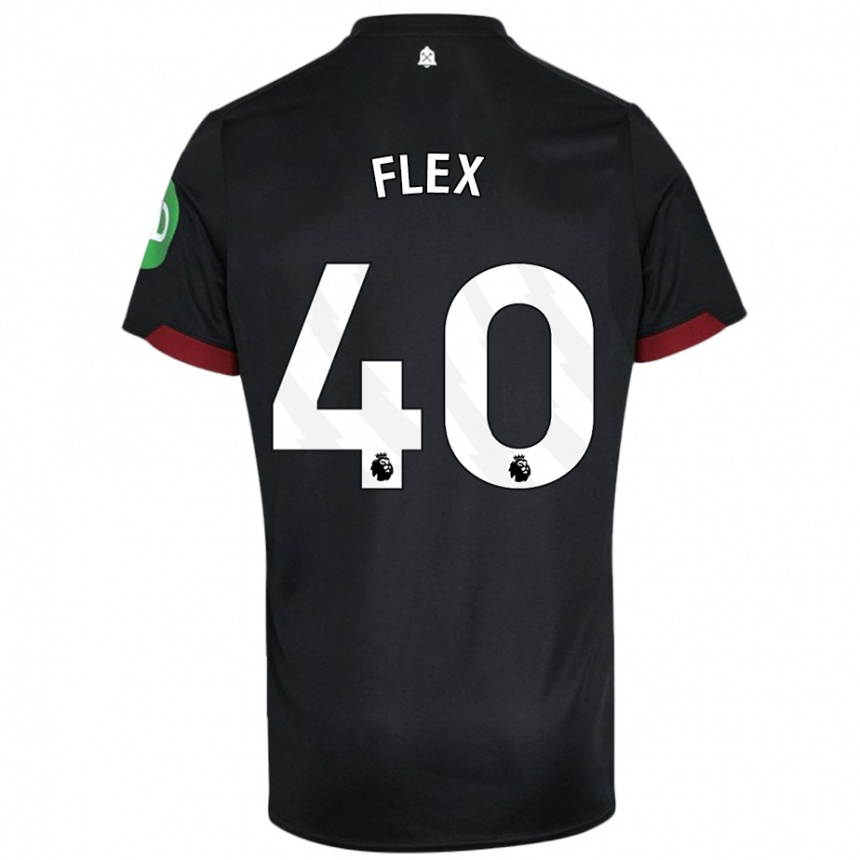 Niño Fútbol Camiseta Armstrong Oko Flex #40 Negro Blanco 2ª Equipación 2024/25 México