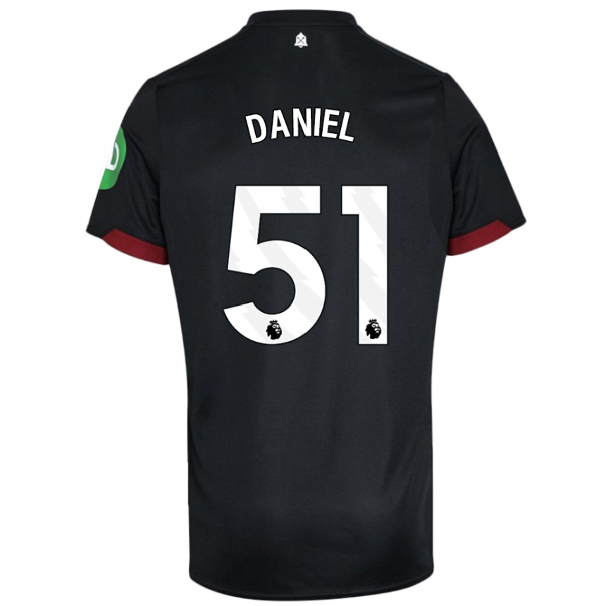 Niño Fútbol Camiseta Daniel Chesters #51 Negro Blanco 2ª Equipación 2024/25 México