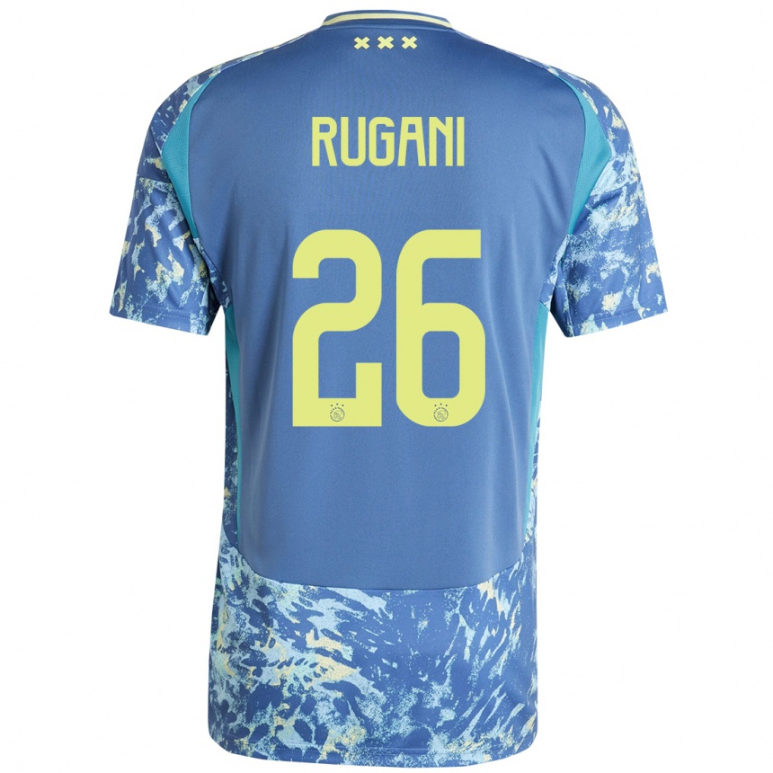 Niño Fútbol Camiseta Daniele Rugani #26 Gris Azul Amarillo 2ª Equipación 2024/25 México