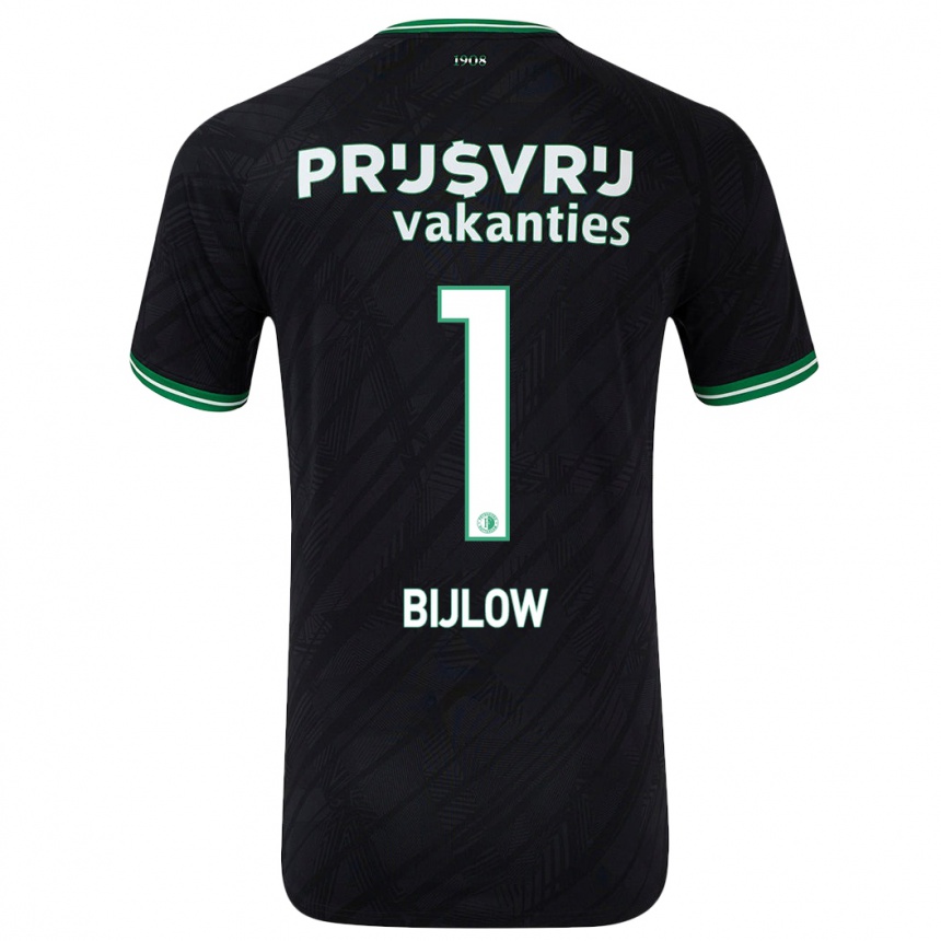 Niño Fútbol Camiseta Justin Bijlow #1 Negro Verde 2ª Equipación 2024/25 México