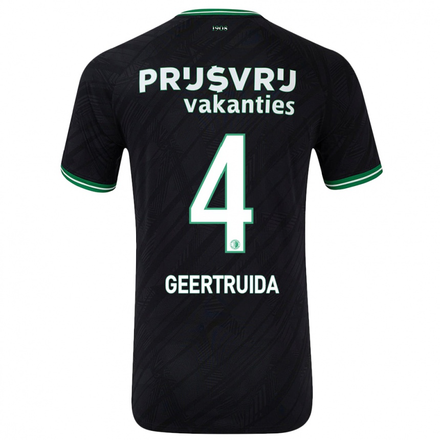 Niño Fútbol Camiseta Lutsharel Geertruida #4 Negro Verde 2ª Equipación 2024/25 México