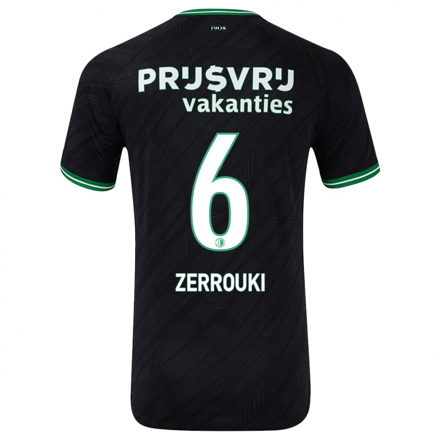 Niño Fútbol Camiseta Ramiz Zerrouki #6 Negro Verde 2ª Equipación 2024/25 México