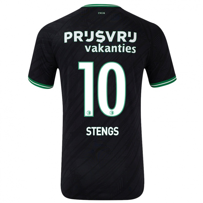 Niño Fútbol Camiseta Calvin Stengs #10 Negro Verde 2ª Equipación 2024/25 México