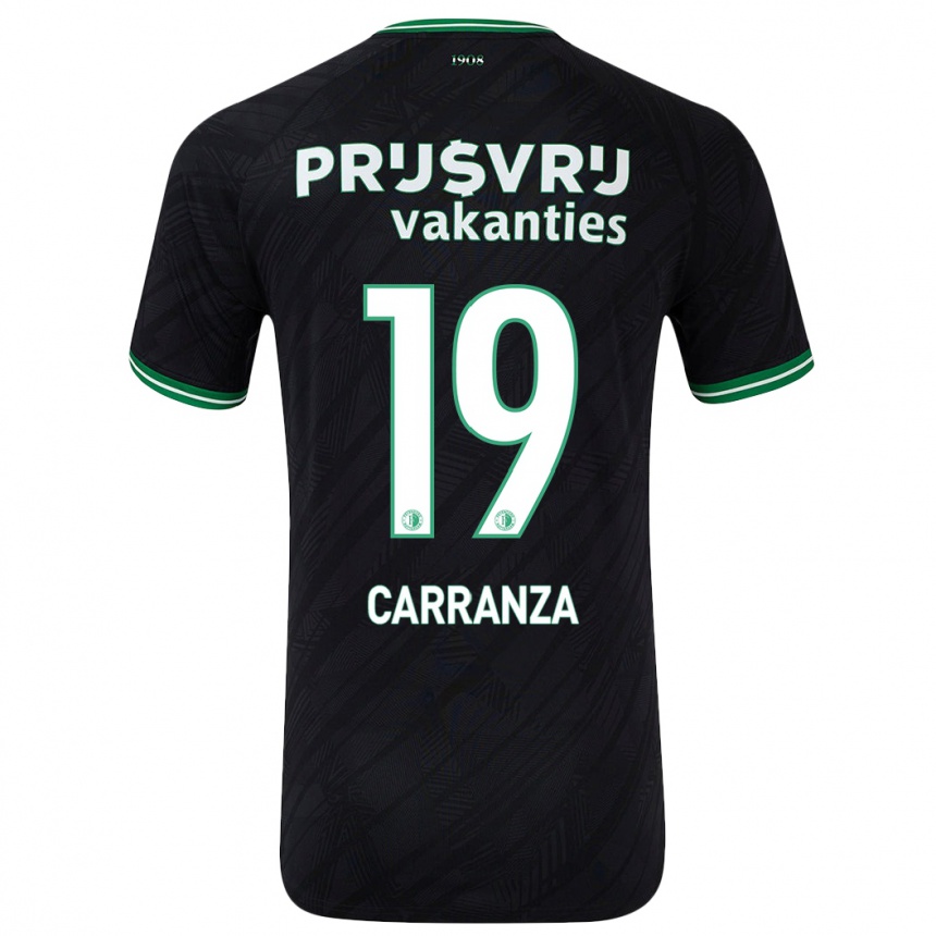 Niño Fútbol Camiseta Julián Carranza #19 Negro Verde 2ª Equipación 2024/25 México