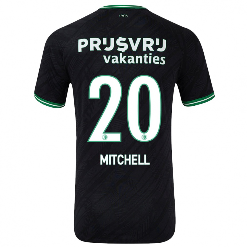 Niño Fútbol Camiseta Jeyland Mitchell #20 Negro Verde 2ª Equipación 2024/25 México