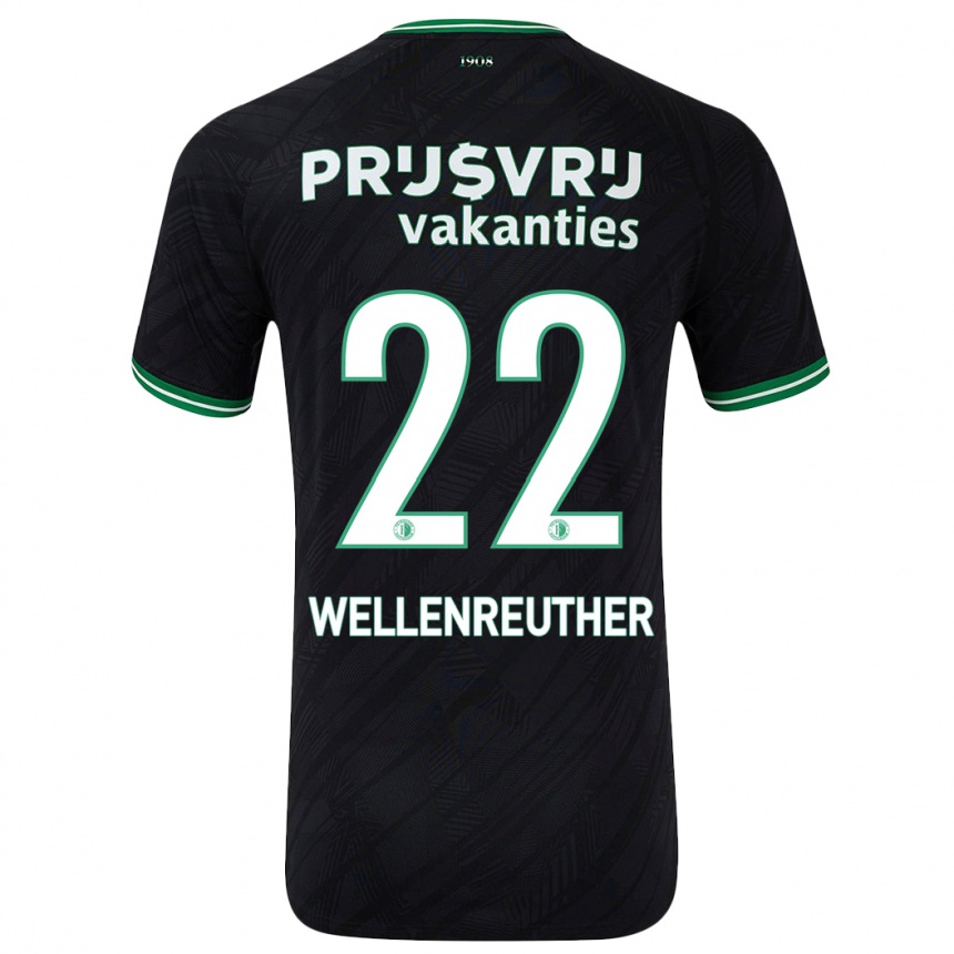 Niño Fútbol Camiseta Timon Wellenreuther #22 Negro Verde 2ª Equipación 2024/25 México