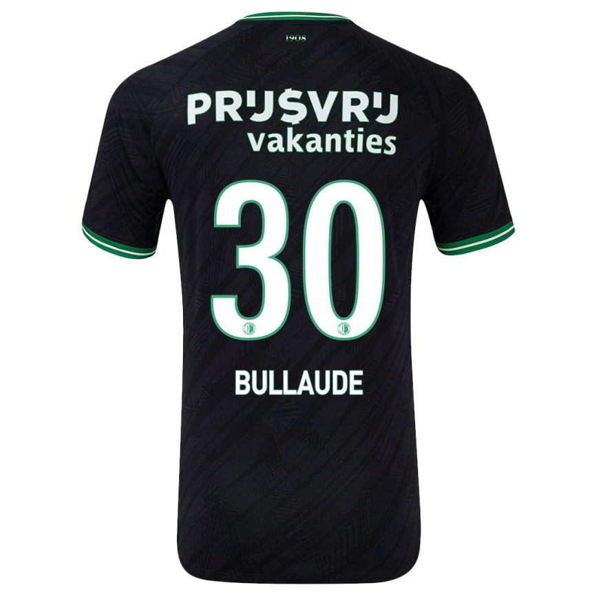 Niño Fútbol Camiseta Ezequiel Bullaude #30 Negro Verde 2ª Equipación 2024/25 México