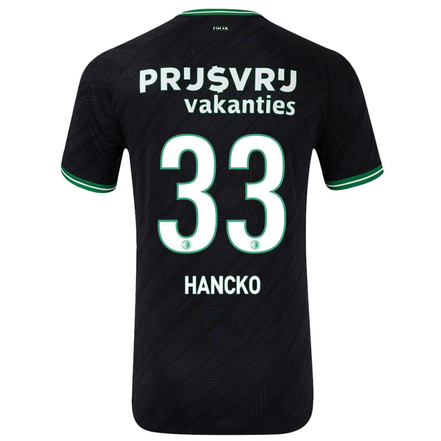 Niño Fútbol Camiseta David Hancko #33 Negro Verde 2ª Equipación 2024/25 México