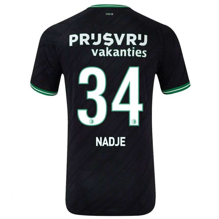 Niño Fútbol Camiseta Chris-Kévin Nadje #34 Negro Verde 2ª Equipación 2024/25 México