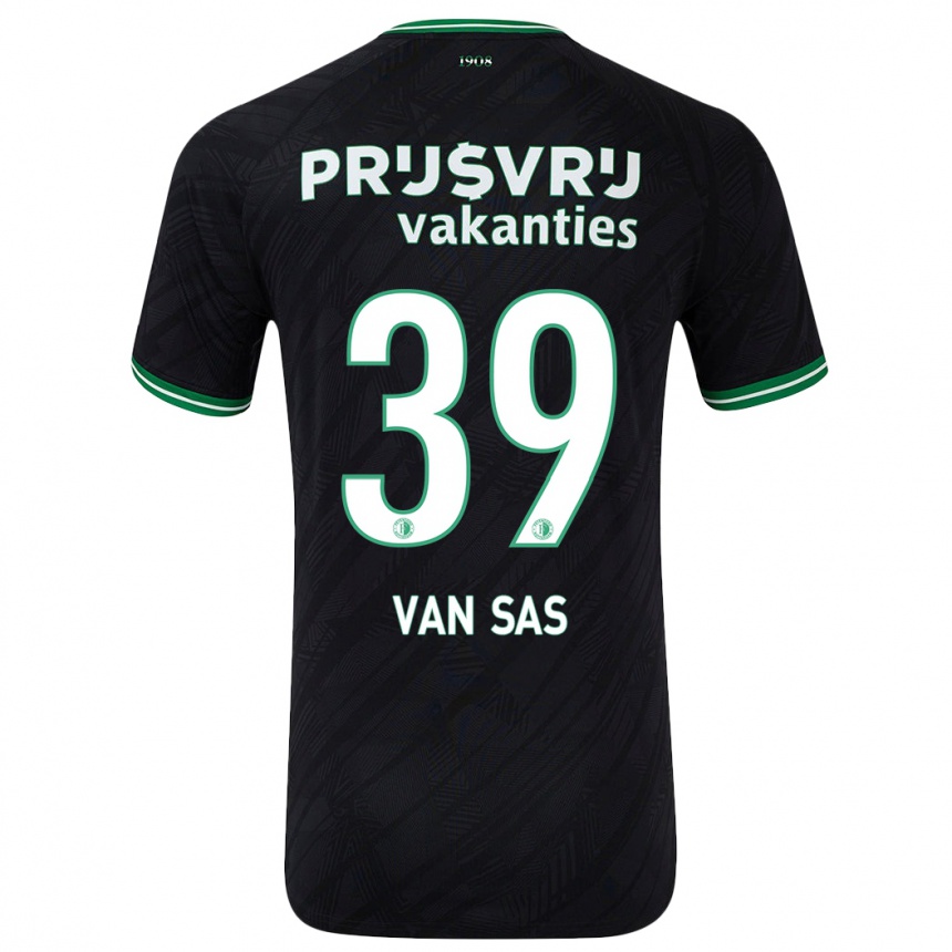 Niño Fútbol Camiseta Mikki Van Sas #39 Negro Verde 2ª Equipación 2024/25 México