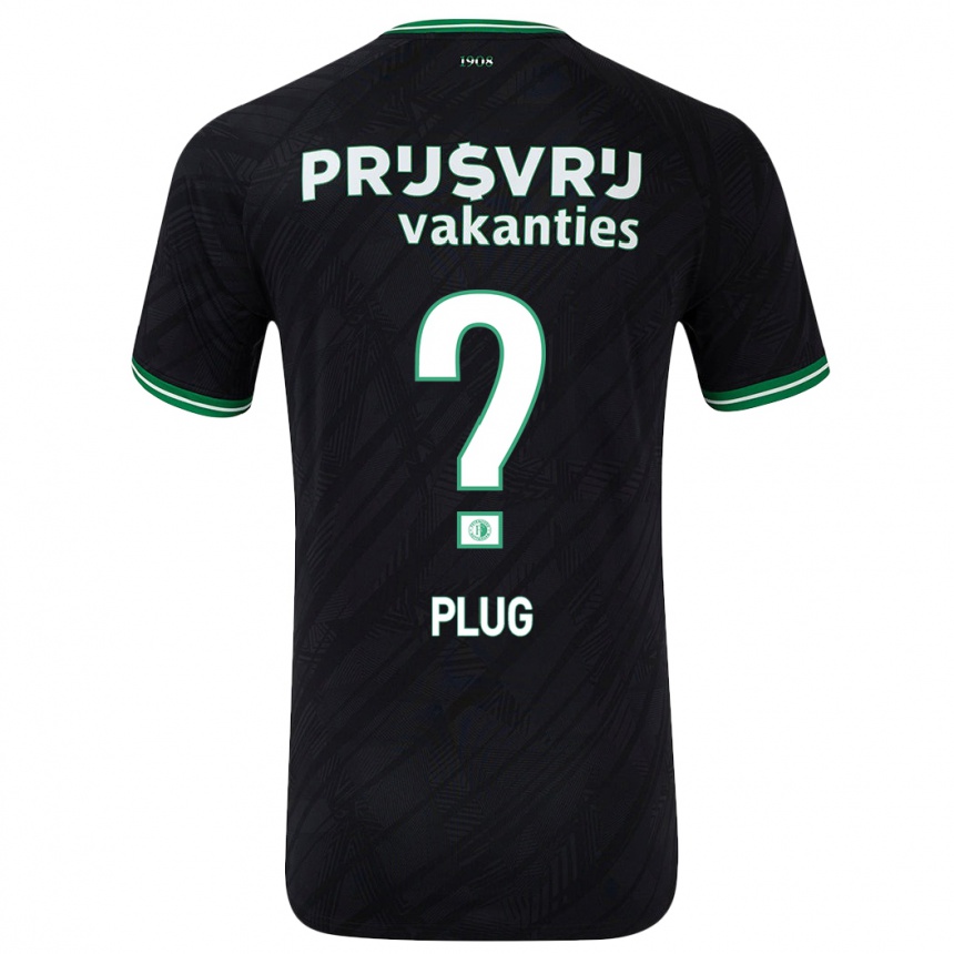 Niño Fútbol Camiseta Jan Plug #0 Negro Verde 2ª Equipación 2024/25 México