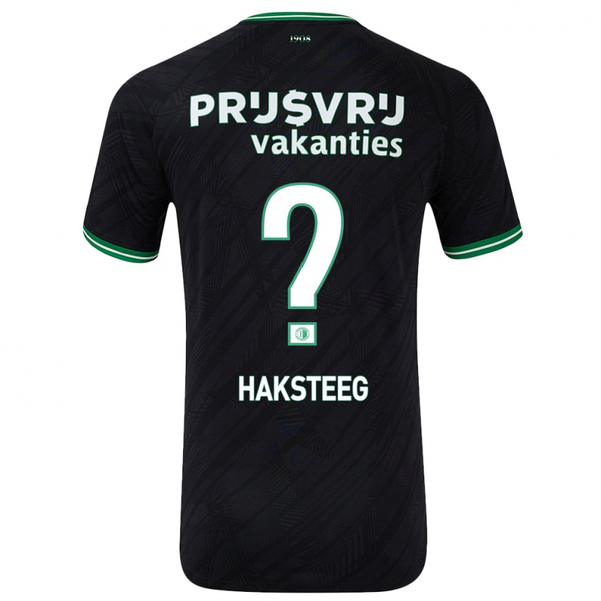 Niño Fútbol Camiseta Tim Haksteeg #0 Negro Verde 2ª Equipación 2024/25 México