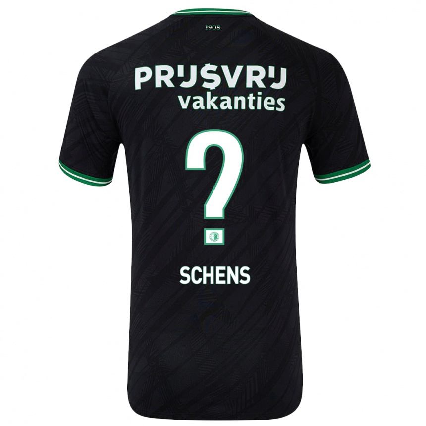 Niño Fútbol Camiseta Twan Schens #0 Negro Verde 2ª Equipación 2024/25 México