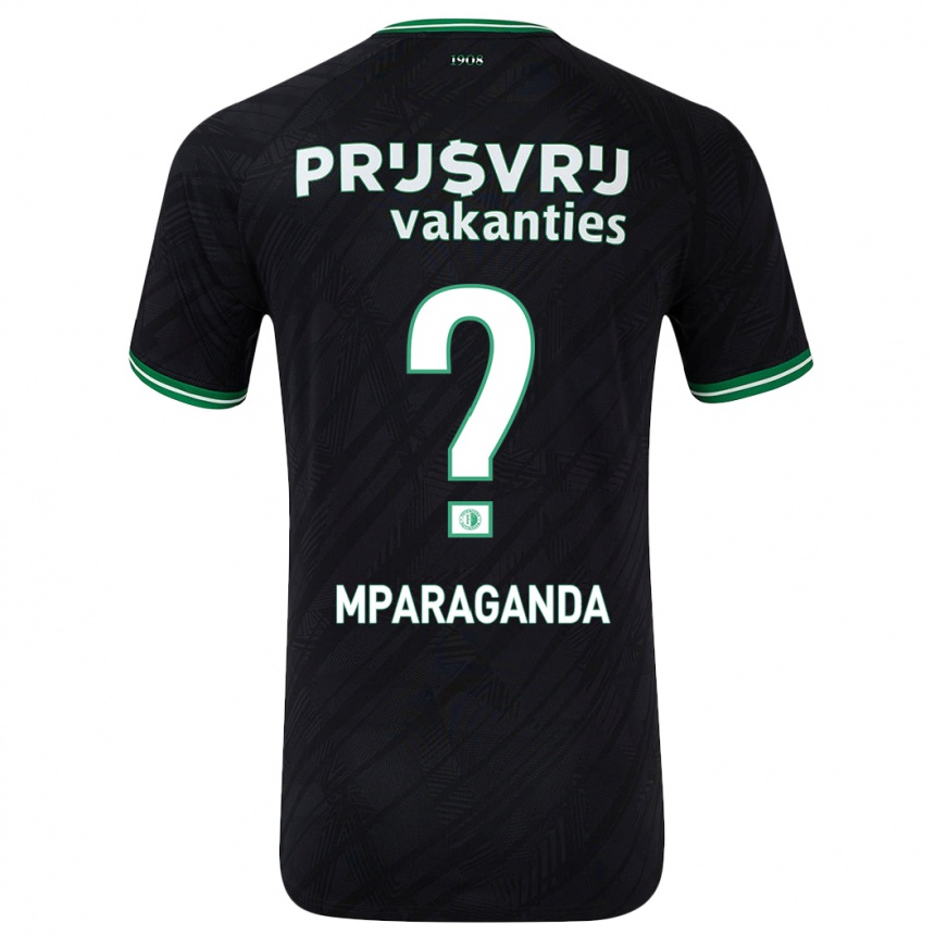 Niño Fútbol Camiseta Matthew Mparaganda #0 Negro Verde 2ª Equipación 2024/25 México