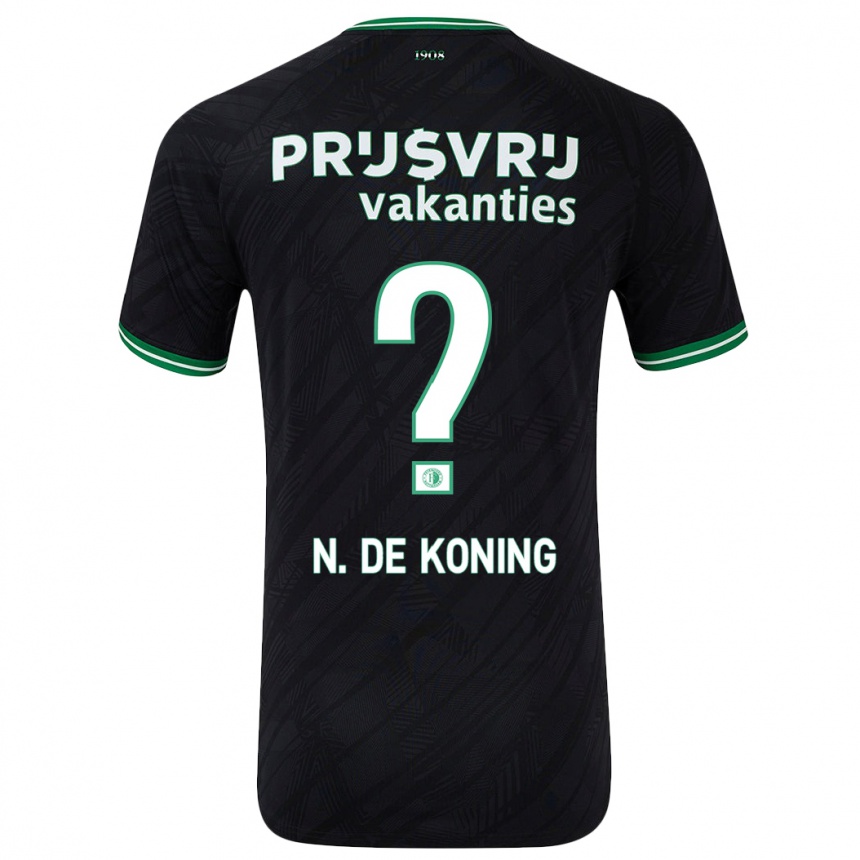 Niño Fútbol Camiseta Nick De Koning #0 Negro Verde 2ª Equipación 2024/25 México