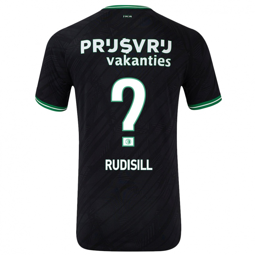 Niño Fútbol Camiseta Paulo Rudisill #0 Negro Verde 2ª Equipación 2024/25 México