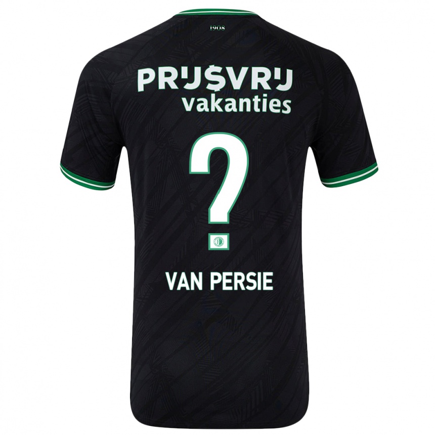 Niño Fútbol Camiseta Shaqueel Van Persie #0 Negro Verde 2ª Equipación 2024/25 México