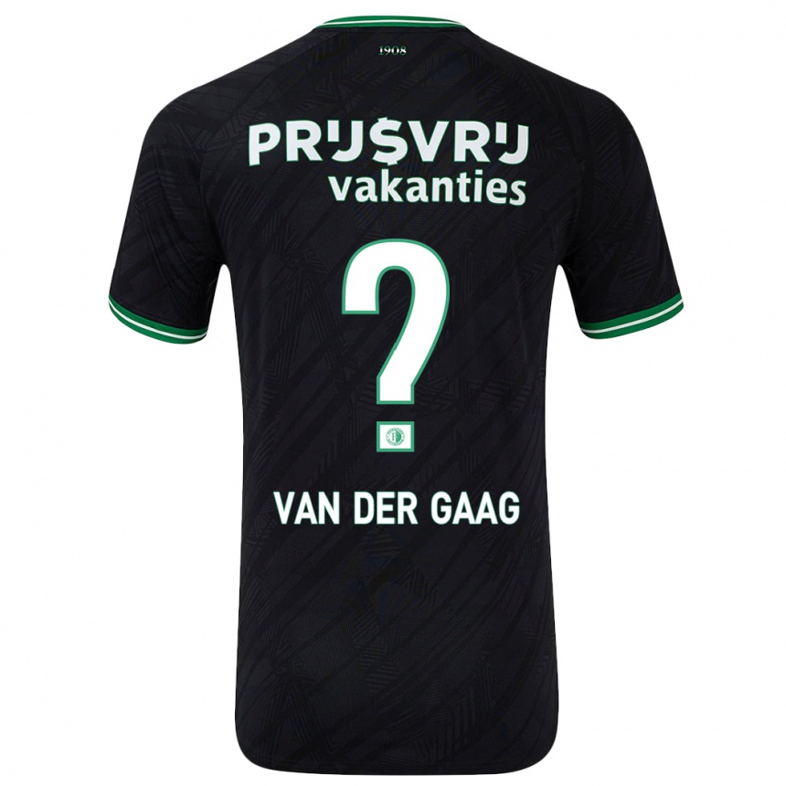 Niño Fútbol Camiseta Bo Van Der Gaag #0 Negro Verde 2ª Equipación 2024/25 México