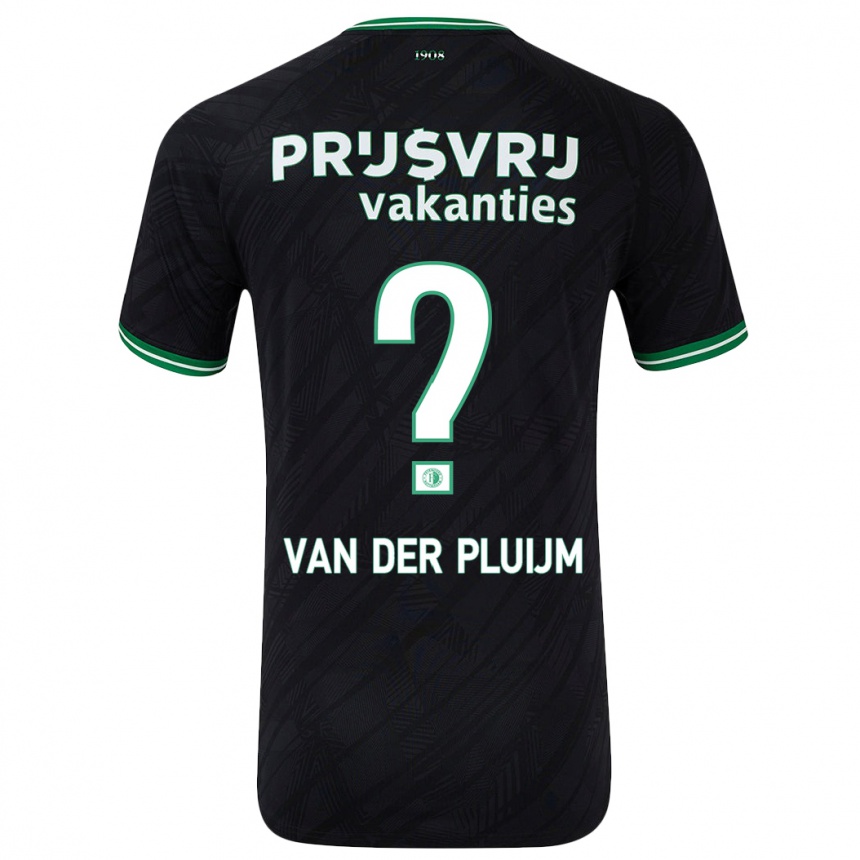 Niño Fútbol Camiseta Marvin Van Der Pluijm #0 Negro Verde 2ª Equipación 2024/25 México